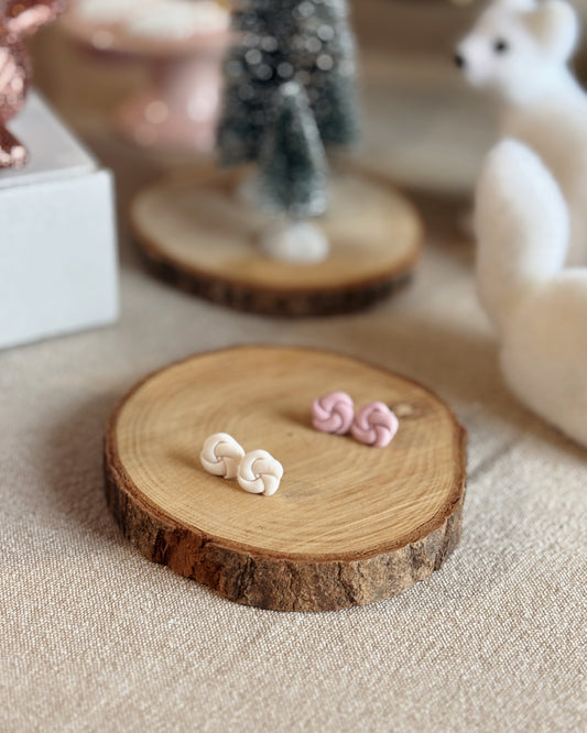 Knot Earrings - Pink